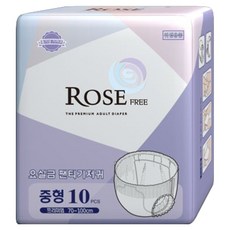 ROSE ADULT DIAPER 男女通用尿失禁內褲 褲型成人紙尿褲, 10枚入, 中型, 1包