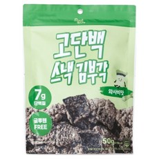 Bugak&Chip 高蛋白零食 海苔脆片 芥末口味, 1個, 50g