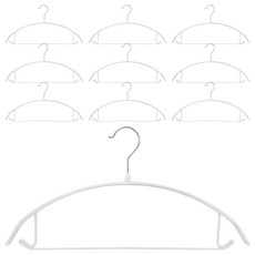 Back to Basics 防肩角變形 360度旋轉 防滑鋼製衣架, 10個, 白色