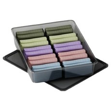 Awesome People 內衣襪子整理收納盒 小型收納箱 10格, 黑色, 1個