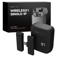 마타스튜디오 스마트폰 무선 마이크 유튜브 방송용 와이어리스1, SINGLE-IP