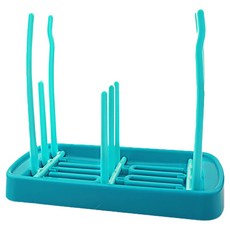 小麥購物 可折疊瀝水晾乾奶瓶架/瀝水架 L2455, 單品, 藍色