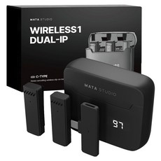 마타스튜디오 스마트폰 무선 마이크 유튜브 방송용 와이어리스1, DUAL-IP