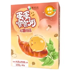 飯友 紅薯菇菇蛋黃粥 4包, 600g, 1個, 紅心地瓜 + 杏鮑菇