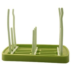 小麥購物 可折疊瀝水晾乾奶瓶架/瀝水架 L2455, 單品, 綠色