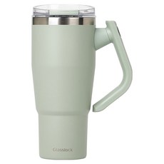 Glasslock 格拉氏洛克 簡約搖擺提把隨行杯, 靜謐綠, 1個, 950ml