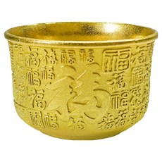 財神小舖 金運供水杯 百福呈祥 CUP-1001, 1個, 金色