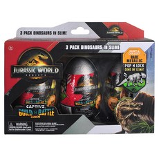 Toymonster 侏羅紀世界新開始史萊姆蛋 隨機出貨 GRAY T01534 3入, 1個, 混合顏色