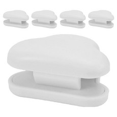마켓플랜 구름 무타공 클립형 치약 걸이, 화이트, 5개