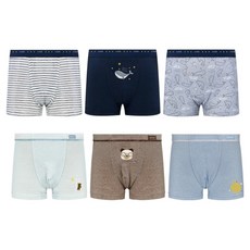 mrkids 男童用棉質彈性平口內褲 6件組 MKD_030set