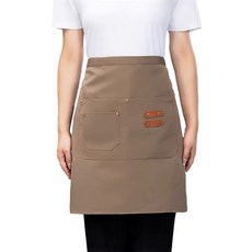 防水帆布腰部圍裙 半身款, 1個, 咖啡色