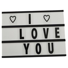 小麥購物 LED發光字母燈箱 5W L3006 黑色, 1個, 白色