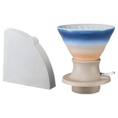 HARIO 好璃奧 浸漬式陶瓷彩色濾杯 Switch 日出 2件組, 1套, 濾杯 + 濾紙 40張, 200ml