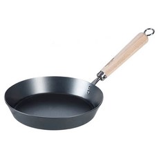 SHIMOYAMA IH爐適用木柄窒化鐵煎鍋/平底鍋 日本製, 1個, 24cm