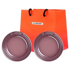 르크루제 원형접시 2p + 쇼핑백 S 세트, 1세트, 원형접시 19cm 2p, 피그