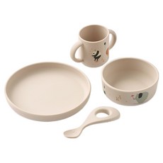 LIEWOOD Bibi 餐具組, 1套, 桑迪馬戲團, 碗 + 盤子 + 湯匙 + 杯子