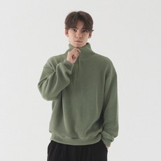 피아네르 컴포터블 오버핏 반집업 카라넥 니트