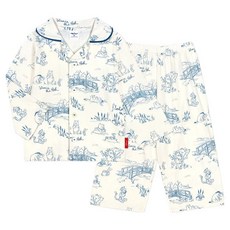 mollimelli friends 兒童款迪士尼小熊維尼素描花園睡衣上下套裝