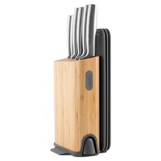 BergHOFF 貝高福 Leo Legacy 刀座11件組, 1套, 刀具6p + 收納座1p + 磨刀器1p + 砧板3p