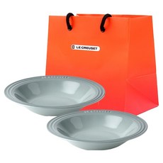 르크루제 파스타디쉬 2p + 쇼핑백 M, 시솔트, 파스타디쉬 25cm 2p, 1세트