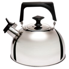 BUFFALO 牛頭牌 歐風304不繡鋼笛音壺 3.8L, 25.5cm, 銀色, 1個