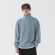 PIANER 男女通用舒適寬鬆版型半拉鍊翻領針織衫