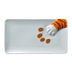 sun art 長餐盤 SAN2842-2, 1個, 虎斑貓偷食