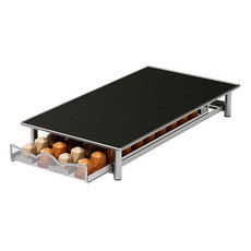 小麥購物 抽屜式40顆膠囊咖啡收納架 L2472, 銀灰色, 1個