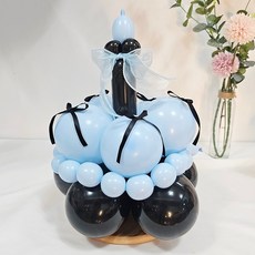 OLIVEPARTY 氣球蛋糕帽製作DIY材料包組合, 1套, 黑藍色