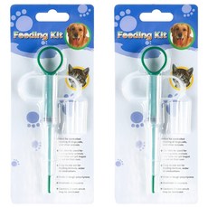 케리빙 강아지 고양이 알약주사기, 2개