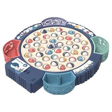 MIMI 嚴選 電動釣魚機 竿 8支 + 魚 25隻, 藍色, 1套