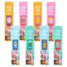 베러댄 유아용 3단 LED 향기 썸머팔찌 8종 세트, 혼합색상, 1세트 혼합색상, 1세트