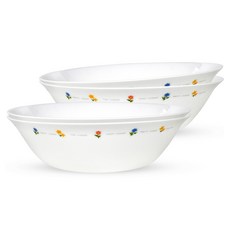 바칠레 강화유리 넓은 면기 23cm, 리틀가든, 4개
