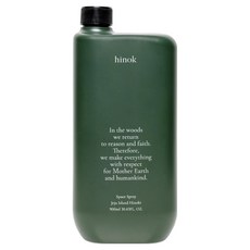 hinok 空間噴霧 廚房 浴室 織物除臭劑 補充包, 1個, 900ml