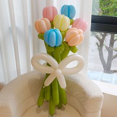 이프 요술풍선 꽃묶음 세트, 20 파스텔 칼라 튤립, 1세트