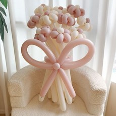 이프 요술풍선 꽃묶음 세트, 16 로즈 크림 데이지, 1세트