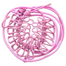 통근창고 심플 빨래줄 1.74m, 핑크, 1개