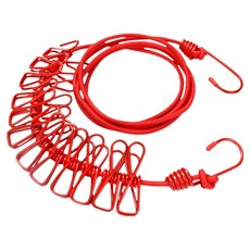 通勤倉庫 多用途整潔曬衣繩 1.8m, 1個, 紅色
