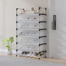 Housefit 多用途6層鞋架, 白色, 1個