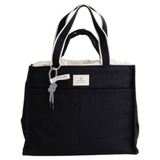 Ymmama Bobusang 尿布雙層大容量包 + 斜背帶組合, 簡約黑