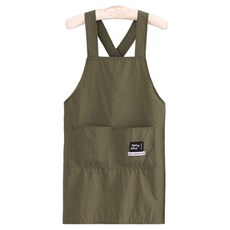 다퍼남 데일리 크로스 앞치마, 올리브그린, 1개