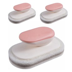 쓱홈 手柄海綿清潔刷 粉紅色, 3個