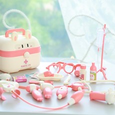 Funysofy 兔子綜合醫院遊戲18件組, 1套, 粉紅色