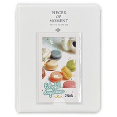 instax mini底片專用 馬卡龍2層相簿, 白色, 16張