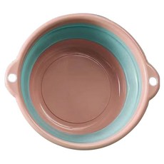 Judy Home 可折疊 折疊式 露營多用途臉盆 L 41 x 41 cm, 1個, 粉紅色