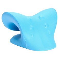 Kyhome 肩頸按摩器/C型頸椎牽引器/穴位按摩枕, 藍色, 1個