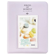 Instax mini 底片專用馬卡龍2層相簿, 紫色, 16張