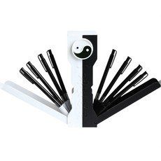 一筆定乾坤太極鉛筆盒, 1個, 黑色 + 白色