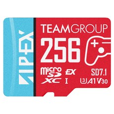 TEAMGROUP 十銓 APEX SD7.1 MicroSD Express MicroSDXC A1 V30 快閃記憶卡, 1個, 256GB