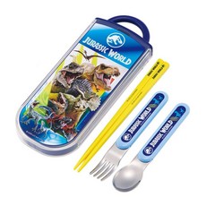 Skater 3合1餐具組, 筷子 + 叉子 + 湯匙 + 筷盒, 侏羅紀世界, 1套